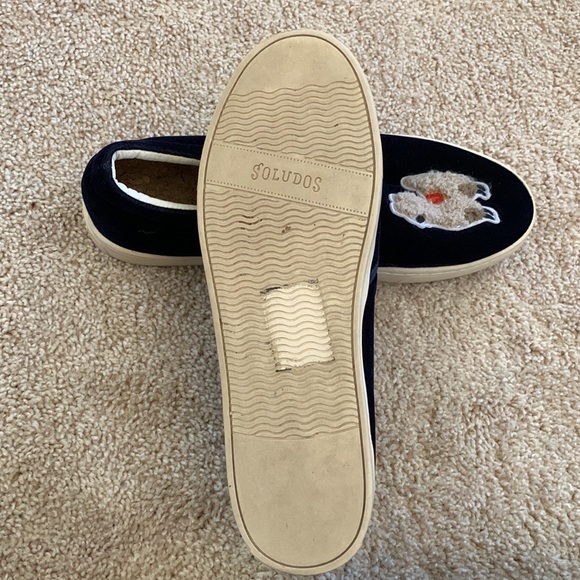 10% Off Host Pick Sunday Soludos Velvet Llama Sneaker - Navy Size 9 - Picture 10 of 10